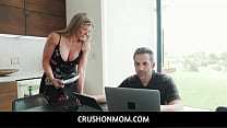 MILF stepmom Cory Chase fingered and anal fucked next to resting husband