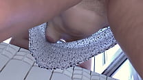 My petite stepsis wears no panties under skirt teasing my dick with her wet pussy