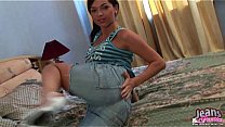 this tight jeans really hug my 18 year old ass