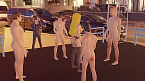 Lulu do a erotic dance in red lingerie on stage and her fans will enjoy her gorgeous body in public