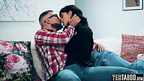 Horny teen step daughter seduces and fucks her big dick step father