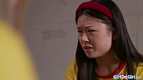 Camp leader Sophia Locke relives her time in camp conversion.The redhead teen and her gf didn’t want to comply and the gfs licked and scissored