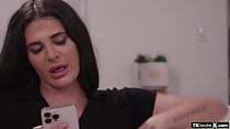 I dont mind fucking my big cock tgirl babysitter Bailey Archer.The small tits brunette shemale deepthroats her boss his dick and anal barebacks him