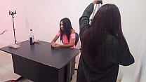 Latina best friends get together and play poker. Then it gets hot and they touch their butts and show off their sexy bodies
