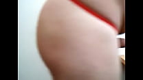 Me in my new bondage thong, hard cock out, big ass gay