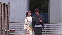 Lush garden passion with a daring Japanese beauty