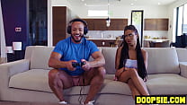 Big boobs black MILF gets her coochie railed by a huge cock pizza delivery guy
