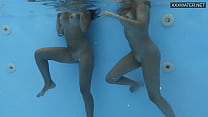 Hottest babes in the swimming pool alone