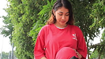 Public sex, I fuck a stranger I met in the park - Big tit Latina