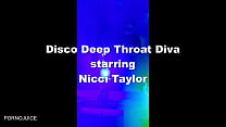Sexy fitness girl becomes a black cock loving disco diva
