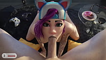 Lynx of Fortnite sucking a big dick