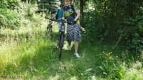 Young, colleagues were relaxing outdoor after a cycling ride, it turned into a gay sexual experience