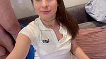 CFNM threesome with real college girls and a big cock guy to squeeze his balls and give a handjob dick massage but without a real orgasm