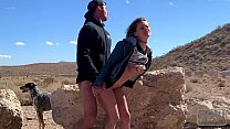 Hot guy and hot blonde make a porn vlog in Las Vegas