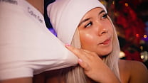 Blonde with an angelic face enjoys sucking a good penis while recording a video