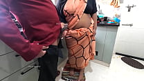 Dick showing and cumming infront of my servant