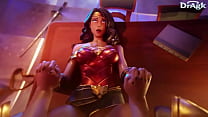 wonder woman taken on the desk