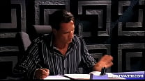 Claudia Teases and Fucks Her Man While He Works at His Desk