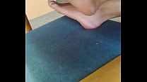 Relaxing with no shoes