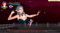 Big woman kisses pink haired lady in lesbian scene of Guilty hell erotic hentai ryona gameplay
