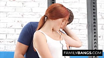 Red Haired Teen Stuffed by her Trainer Bother ⭐ FamilyBangs.com