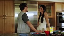 Stunning stepmom screwed in the kitchen