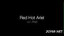 Swingeing beauty Ariel is masturbating during the day
