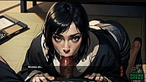 Jogo Porno de Naruto, Vida de Hokage episodio 9 - Shizune me acorda com Boquete Parafuso