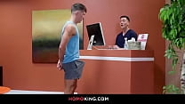 Large dick slips up to man hole