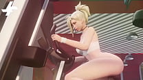 Girl Riding on a Bicycle with Dildo