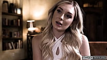 Sexaddict Charlotte Sins gets so turned on when she tells her counselor her experiences that she gets naked.The small tits blonde wants his cock