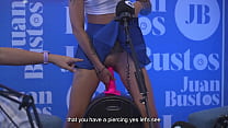 Megan Russo small redhead rides cock and vibrating machine in porn casting - Juan Bustos Podcast