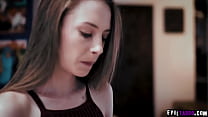 Horny teen dauther begs step for a 3some