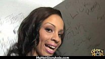 Sexy ebony enjoying gloryhole 2