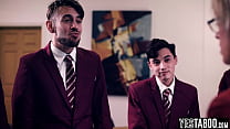 Huge tits MILF teacher Dee Williams spreads big ass for a gangbang with young students