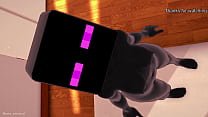 Esta caliente y vestida de Enderman (cosplay) quiere follar en su cuarto (sin censura)