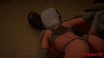 Captain fucks girls soldiers after lesbian fuck