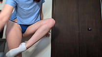 thick white girl teasing and masturbating alone