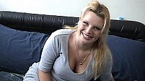 Freckled Big Boob Wife Gets Fingers Wet In Pussy