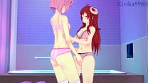 Shamiko (Yuko Yoshida) and Momo Chiyoda intense lesbian play. - The Demon Girl Next Door Hentai