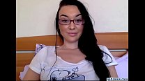 Gorgeous Spanish Girl Spreads Legs and Finger Fucks Hairy Cunt