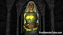 Hot 3D redhead babe gets fucked hard by a vampire