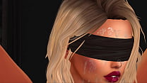 Bondage scene blonde has hot sex with black guy facial