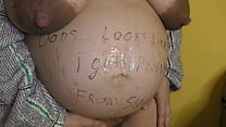 My slutty wife show me a dirty body writing about her cheating pregnancy