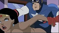Superhero sex in bank