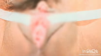 The clitoris was sucked and enlarged, and the massage machine made it feel good.