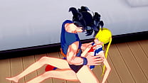 Sailor moon blowjob with Goku's cock