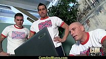 Ebony chick hard fuck in interracial group 2