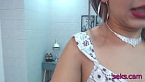 shy low profile girl shows how naughty she can be with her toys on webcam
