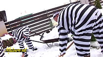 Old Prisoners Gangbang, Bukkake & Piss On The Hot New Prison Guard